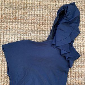 JCrew One Shoulder Ruffle One Piece